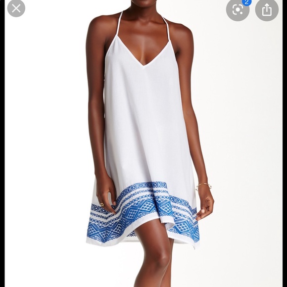 Love Stitch Dresses & Skirts - Love Stitch- Embroidered border Halter